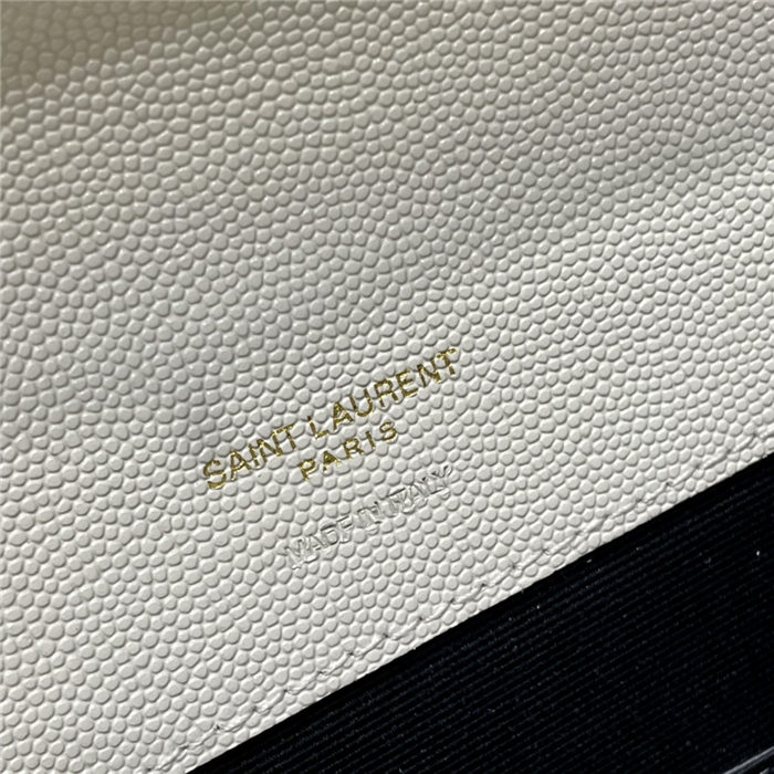 MONOGRAM CLUTCH IN MIX MATELASSÉ GRAIN DE POUDRE EMBOSSED LEATHER White High