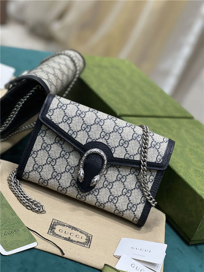 DIONYSUS MINI CHAIN WALLET 401231 Supreme canvas Blue High