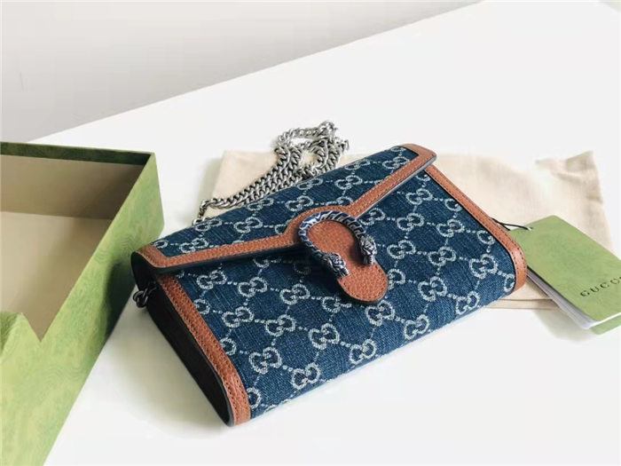 DIONYSUS MINI CHAIN WALLET 401231 Denim Blue High