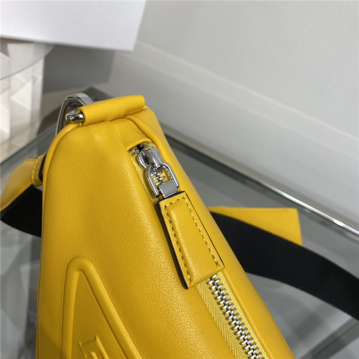 Prada Triangle shoulder bag Leather Yellow High