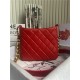 HOBO HANDBAG Lambskin & Gold-Tone Metal Red High