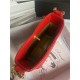 HOBO HANDBAG Lambskin & Gold-Tone Metal Red High