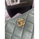 Chanel CLUTCH WITH CHAIN AP4168 Shiny Lambskin & Gold-Tone Metal Green High