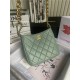 Chanel CLUTCH WITH CHAIN AP4168 Shiny Lambskin & Gold-Tone Metal Green High