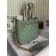 Chanel CLUTCH WITH CHAIN AP4168 Shiny Lambskin & Gold-Tone Metal Green High