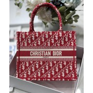 SMALL Dior BOOK TOTE Dior Oblique Jacquard Red High