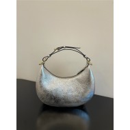 Fendigraphy Small Leather Bag Silver High