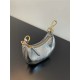 Fendigraphy Nano Leather Bag Silver High