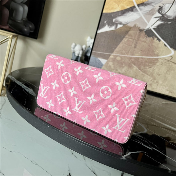 Louis Vuitton ZIPPY WALLET Monogram jacquard denim Pink M81182 High