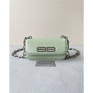 WOMEN'S GOSSIP XS BAG WITH CHAIN Crocodile Embossed High