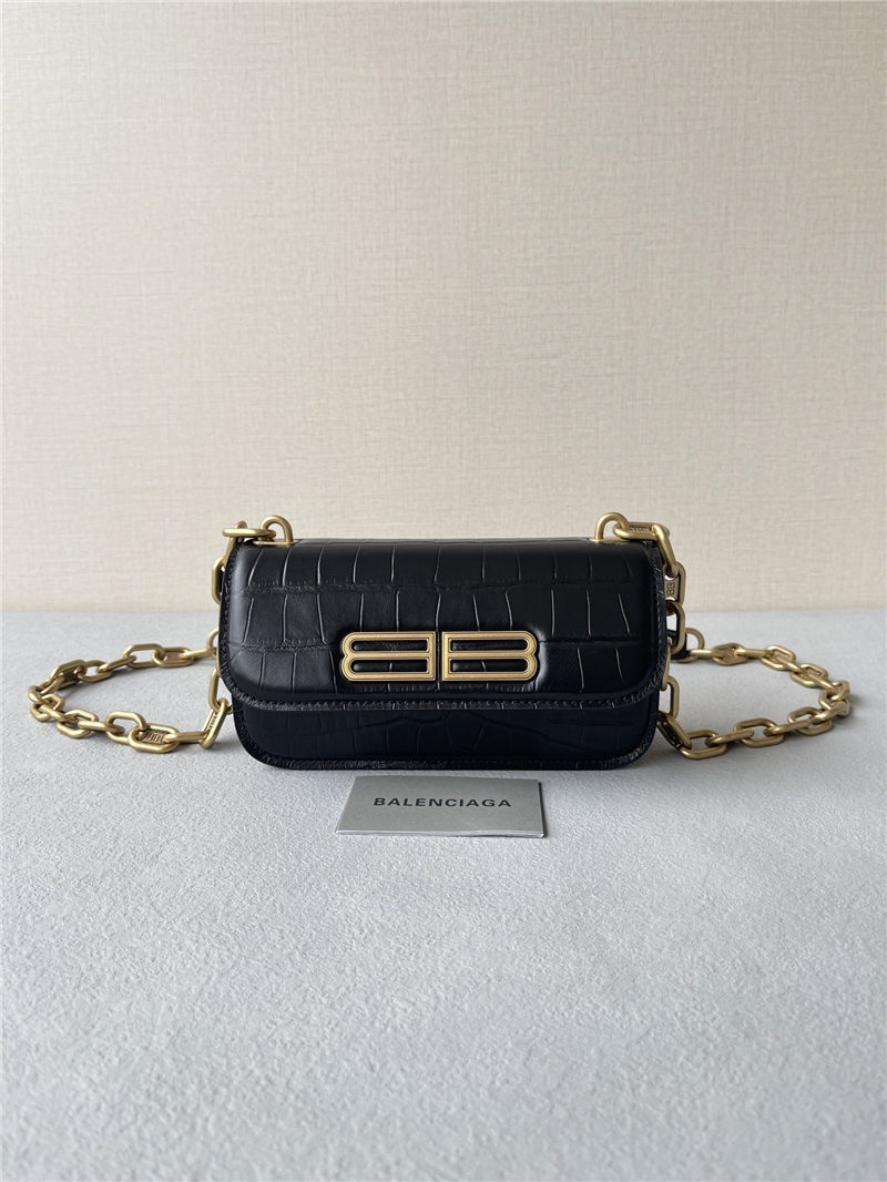 WOMEN'S GOSSIP XS BAG WITH CHAIN Crocodile Embossed High