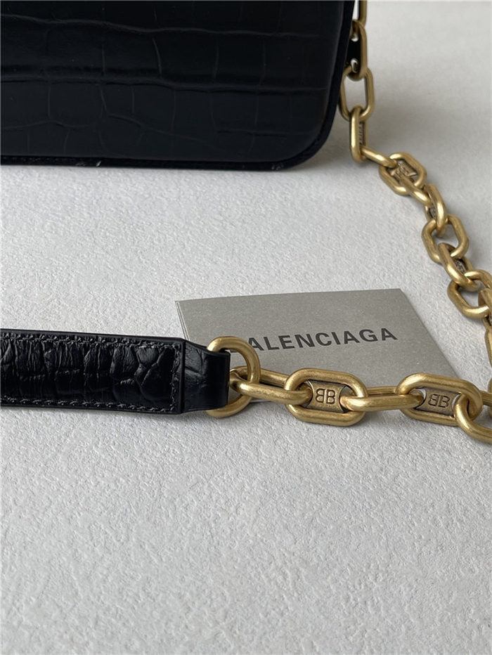 WOMEN'S GOSSIP XS BAG WITH CHAIN Crocodile Embossed High