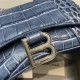 WOMEN'S HOURGLASS XS TOP HANDLE BAG Crocodile Navy Blue High