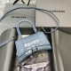 WOMEN'S HOURGLASS XS TOP HANDLE BAG Crocodile Grey Blue High