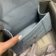 WOMEN'S HOURGLASS XS TOP HANDLE BAG Crocodile Grey Blue High