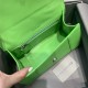 WOMEN'S HOURGLASS SMALL TOP HANDLE BAG Grained Leather Green High