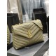 LOULOU MEDIUM IN MATELASSÉ “Y” LEATHER Gold-Tone Green High