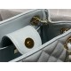 Chanel BUCKET BAG AS3176 Grained Calfskin Gold-Tone Metal Blue High