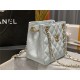 Chanel BUCKET BAG AS3176 Grained Calfskin Gold-Tone Metal Blue High