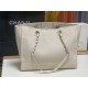 SHOPPING BAG Mixed Fibers & Silver-Tone Metal White High