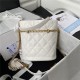 Chanel BUCKET BAG AS3116 Lambskin Enamel & Gold-Tone Metal White A