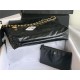 Chanel 22 MEDIUM HANDBAG Shiny Calfskin & Gold-Tone Metal AS3261 Black High