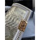 BOY Chanel FLAP BAG WITH HANDLE Python & Gold Metal High