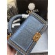 BOY Chanel FLAP BAG WITH HANDLE Python & Gold Metal High