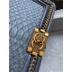 BOY Chanel FLAP BAG WITH HANDLE Python & Gold Metal High