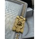 BOY Chanel FLAP BAG WITH HANDLE Python & Gold Metal High