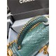 BOY Chanel FLAP BAG WITH HANDLE Python & Gold Metal High