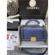 BOY Chanel FLAP BAG WITH HANDLE Python & Gold Metal High