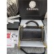 BOY Chanel FLAP BAG WITH HANDLE Python & Gold Metal High