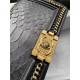 BOY Chanel FLAP BAG WITH HANDLE Python & Gold Metal High