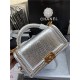 BOY Chanel FLAP BAG WITH HANDLE Python & Gold Metal High