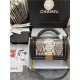 BOY Chanel FLAP BAG WITH HANDLE Python & Gold Metal High