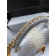 BOY Chanel FLAP BAG WITH HANDLE Python & Gold Metal High