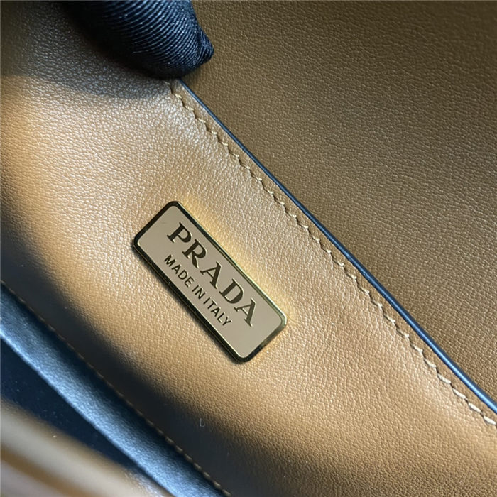 Prada Brushed leather shoulder bag 1BD345 Caramel High