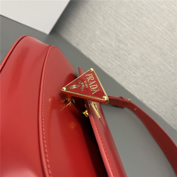 Prada Brushed leather shoulder bag 1BD345 Red High