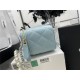 Chanel SMALL VANITY WITH CHAIN Lambskin Imitation Pearls & Gold-Tone Metal Blue High