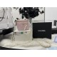 Chanel SMALL VANITY WITH CHAIN Lambskin Imitation Pearls & Gold-Tone Metal Pink High