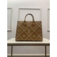 Louis Vuitton ONTHEGO MM Embroidered embossed supple grained cowhide leather M46015 High