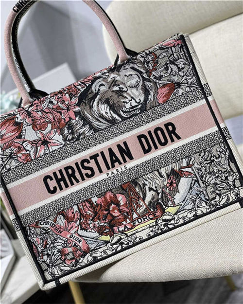 MEDIUM Dior BOOK TOTE La Force Embroidery Multicolor High