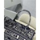 MEDIUM Dior BOOK TOTE Toile de Jouy Embroidery Blue High