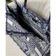 MEDIUM Dior BOOK TOTE Toile de Jouy Embroidery Blue High