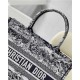 MEDIUM Dior BOOK TOTE Toile de Jouy Stripes Embroidery High