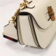 Gucci Bamboo 1947 mini top handle bag White Leather 686864 High