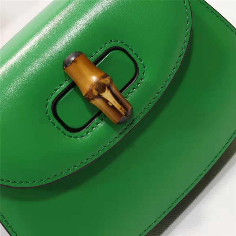 Gucci Bamboo 1947 mini top handle bag Green Leather 686864 High