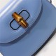 Gucci Bamboo 1947 mini top handle bag Blue Leather 686864 High