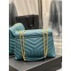 LOULOU MEDIUM IN MATELASSÉ “Y” LEATHER Gold-Tone SEA TURQUOISE High